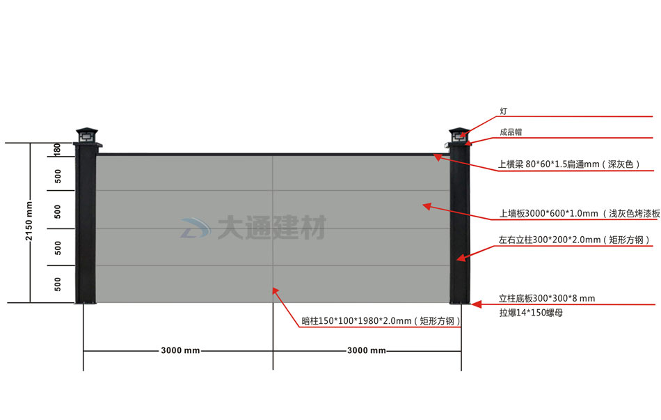 A類烤漆鋼圍擋 廣州款A(yù)1